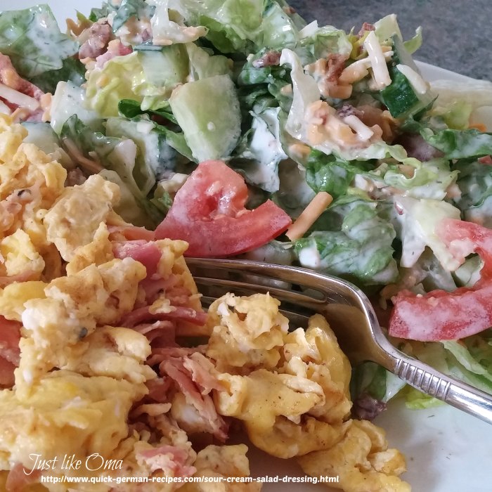 Homemade Sour Cream Salad Dressing made Just like Oma ️ ️