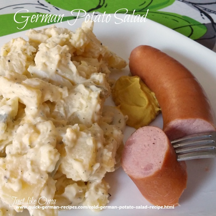 Cold German Potato Salad Recipe made Just like Oma