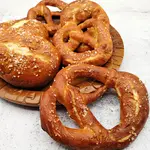 My German Pretzel (Laugenbrezel) skips the lye ... just BAKED baking soda for that golden crust and chewy bite I love!