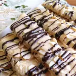 Almond bars, Mandelgebäck, look absolutely scrumptious & taste divine drizzled with chocolate! Full of wonderful almond flavor, which Germans love. A Christmas MUST for our family!   