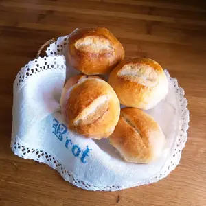 ​This Brötchen (German Bread Rolls) recipe brings the beloved bakery staple to your kitchen. Soft inside, crisp outside, and perfect with any meal!​