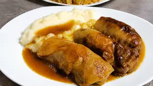 Oma's cabbage rolls recipe is SO traditionally German. Stuffed with meat and served with a brown gravy, this is not just another cabbage roll! This is THE BEST!