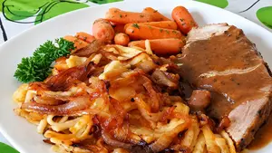Cheese Spätzle is a traditional German noodle dish. A sort of Germanized version of 'Mac & Cheese', only better! Käsespätzle - YUM!