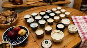 German schmaltz in small white bowls