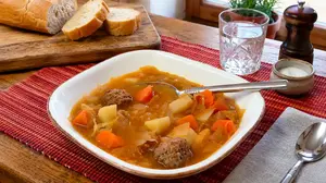 It's soup season! This Sauerkraut Soup recipe, aka Sauerkrautsuppe, is perfect this time of year because there's nothing like a warm bowl of soup on a cold winter day,