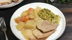 This slow cooker pot roast recipe is easy to put together first thing in the morning - you can even get it ready the night before. Tastes like a traditional German roast with gravy! Wunderbar!