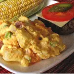 This sweet potato salad recipe uses both regular and sweet potatoes, combining them into a colorful and flavorful salad. A great new addition to your summer buffets and picnics!