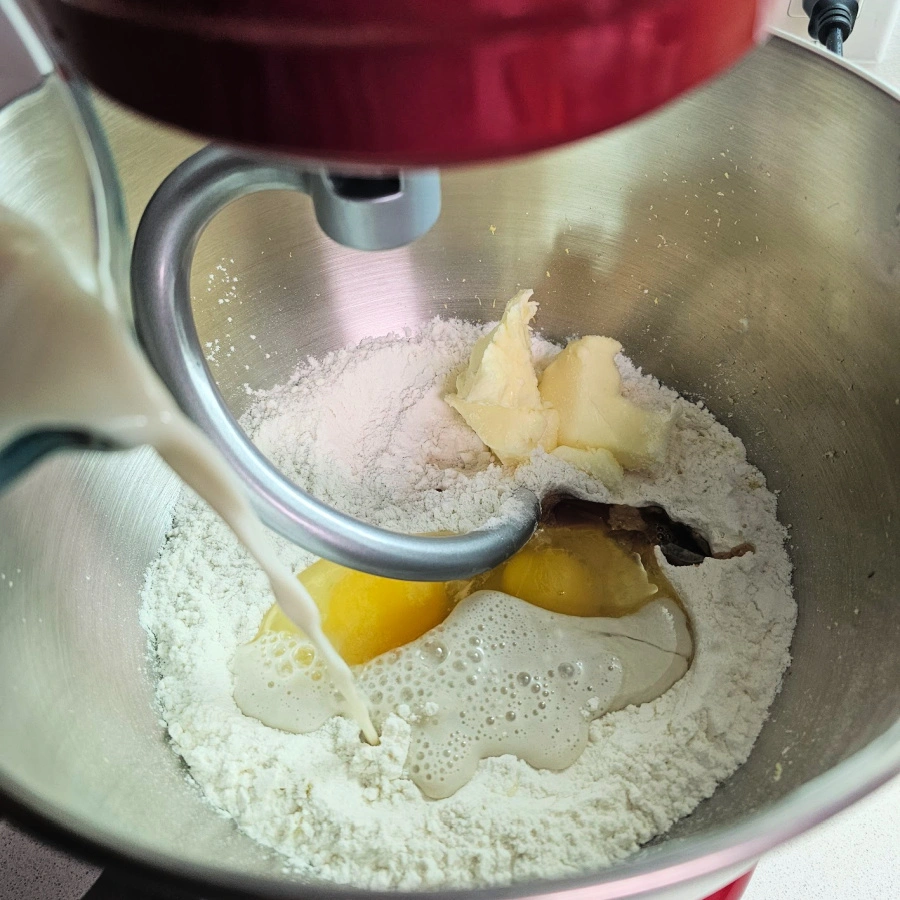 add ingredients for German donut recipe