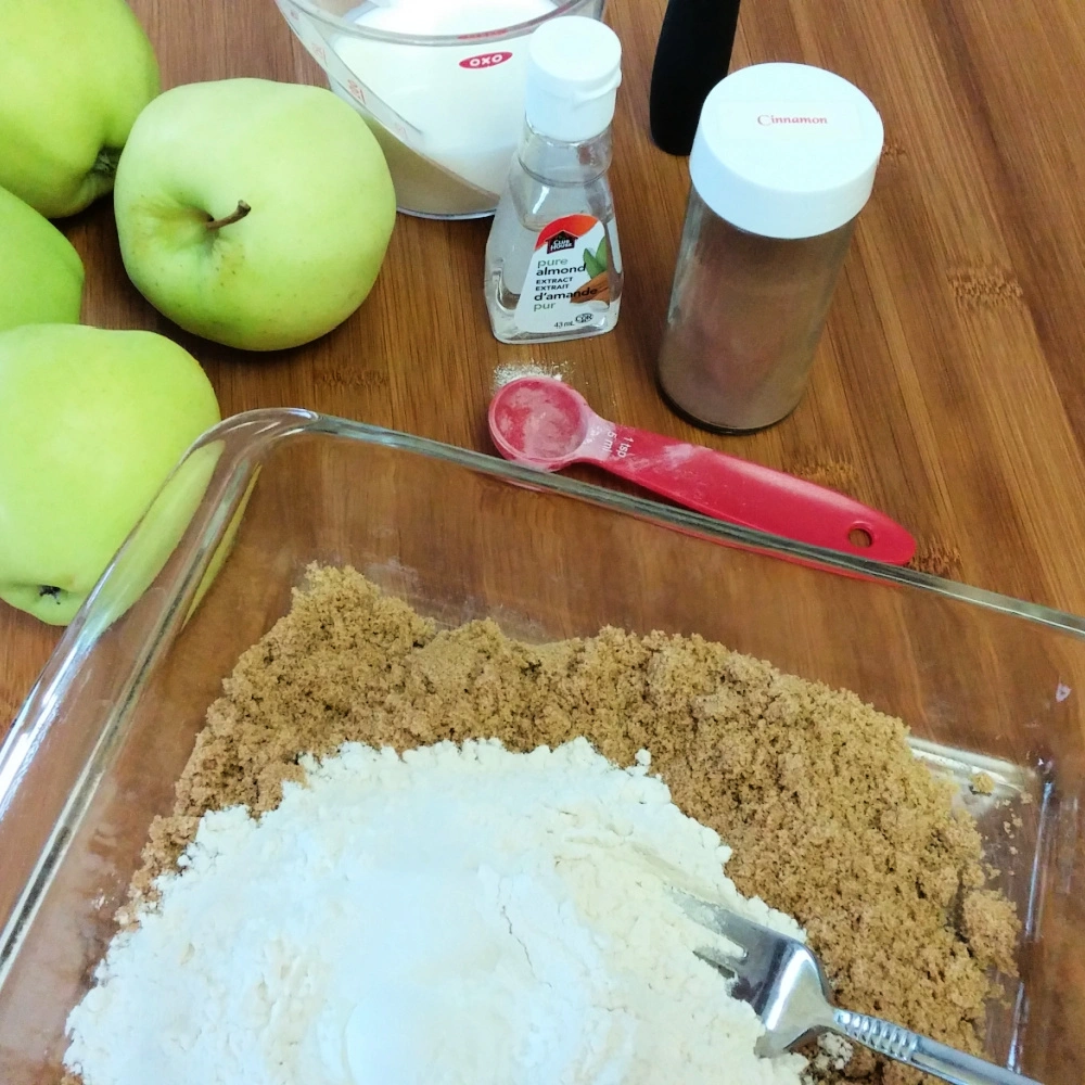 Ingredients used for German Apple Pudding cake