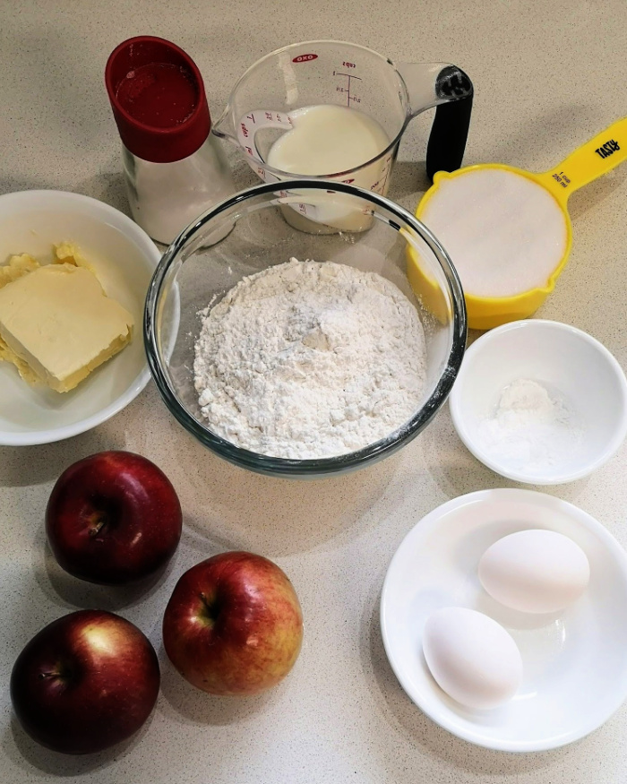 Ingredients for Apple Streuselkuchen Ingredients for Apple Streuselkuchen
