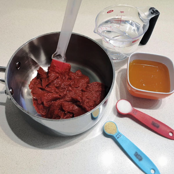 Mix the ketchup ingredients together. Easy. Mix the ketchup ingredients together. Easy.