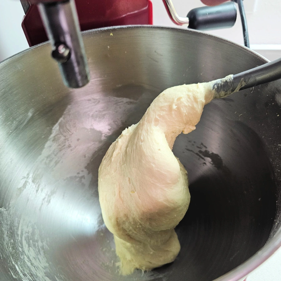 knead until dough is smooth for German donuts