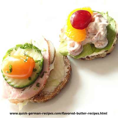 Party sandwiches with Pikante Butter! Try making these just like Oma!