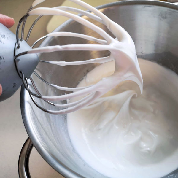 Whip the egg whites Whip the egg whites