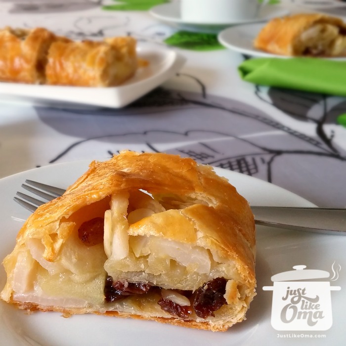 Apple Strudel - easy version using frozen puff pastry!