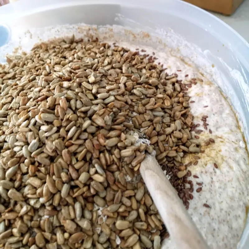 Adding Sunflower Seeds Adding Sunflower Seeds