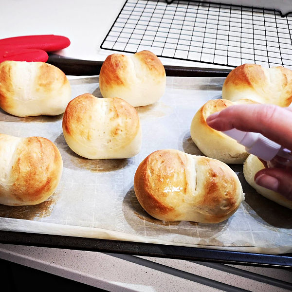 respray rolls and bake