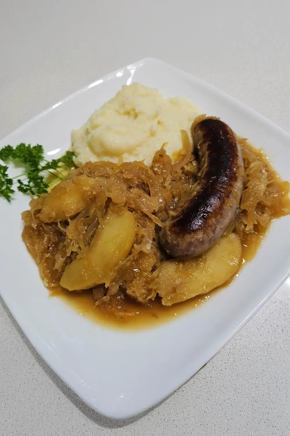 Bratwurst and Sauerkraut