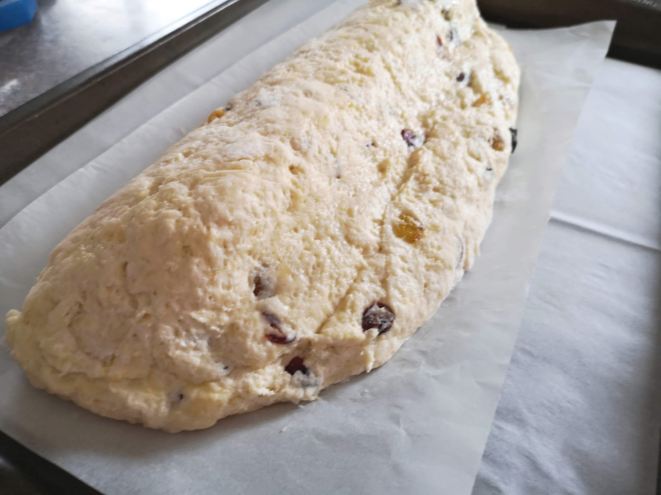Form your stollen into the desired shape Form your stollen into the desired shape