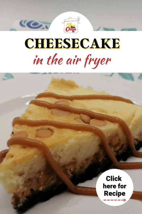 Use your air fryer to make this German air fryer cheesecake, Luftfritteuse Frischkäse Kuchen, and it will become one of your favorites.