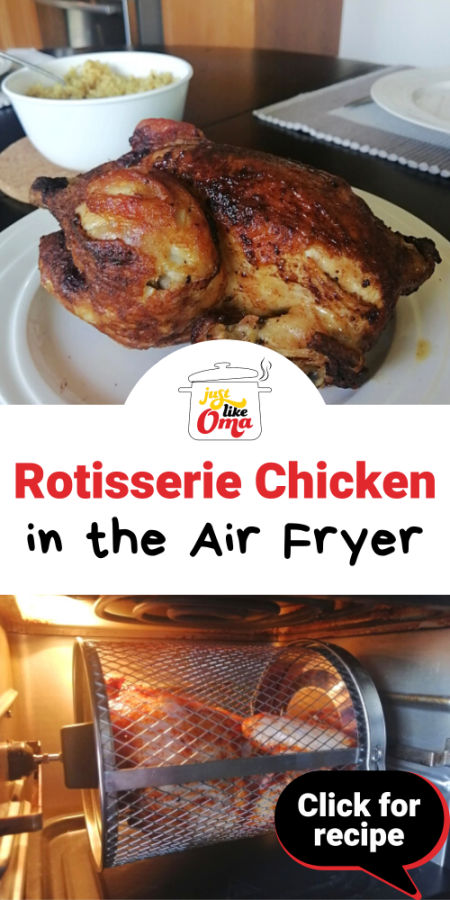 This Air Fryer Roast Chicken is made deliciously in the air fryer! It's so quick, easy, and flavorful!