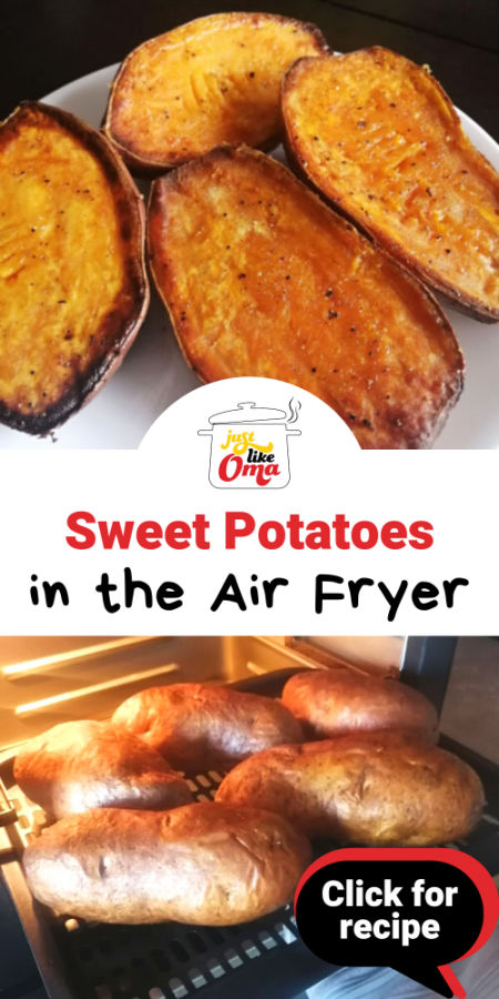 These sweet potatoes done in the air fryer make the perfect healthy and tasty side dish for any occasion. It's the best recipe for one or two people!