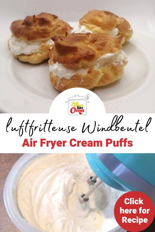 Making air fryer cream puffs, luftfritteuse Windbeutel, is a delightfully easy endeavor in the Instant Pot Vortex Plus Air Fryer Oven.