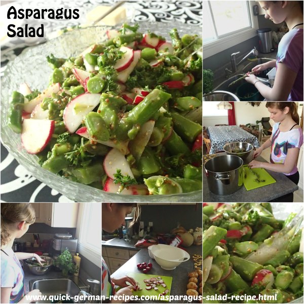 My granddaughter Lydia showing step by step how to make asparagus salad My granddaughter Lydia showing step by step how to make asparagus salad