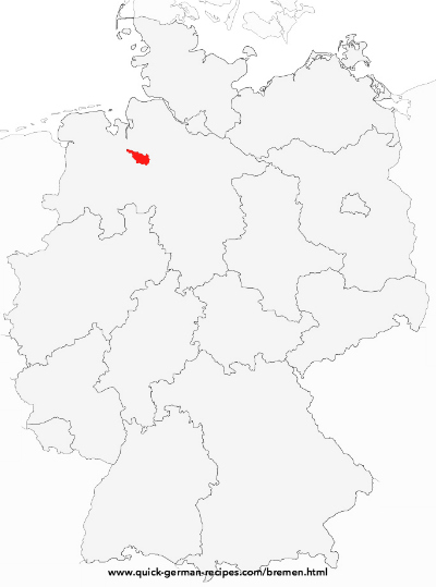 map of germany with bremen