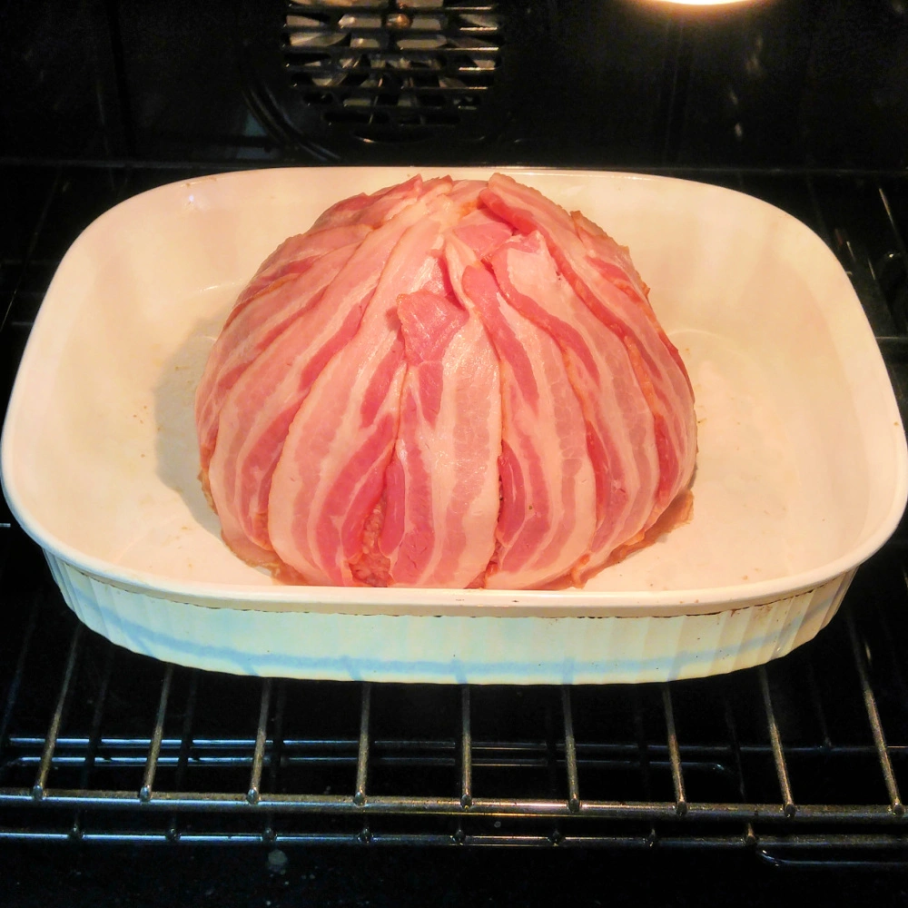 Cauliflower bombe in oven