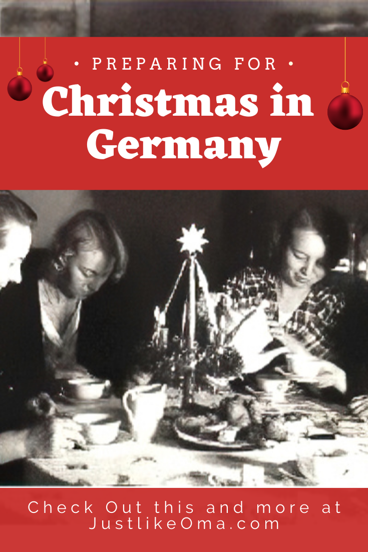 Here are my Mutti, her Mutti and her sisters sitting around an Adventskranz