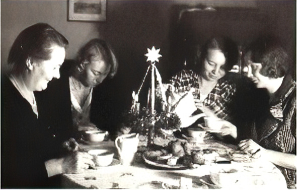 Old-fashioned German Christmas Celebration. ❤️Click on https://www.quick-german-recipes.com/celebrating-christmas-in-germany.html to get recipes and more!