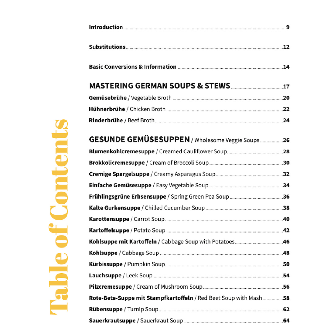Soups & Stews Just Like Oma Cookbook TOC page 4 Soups & Stews Just Like Oma Cookbook TOC page 4