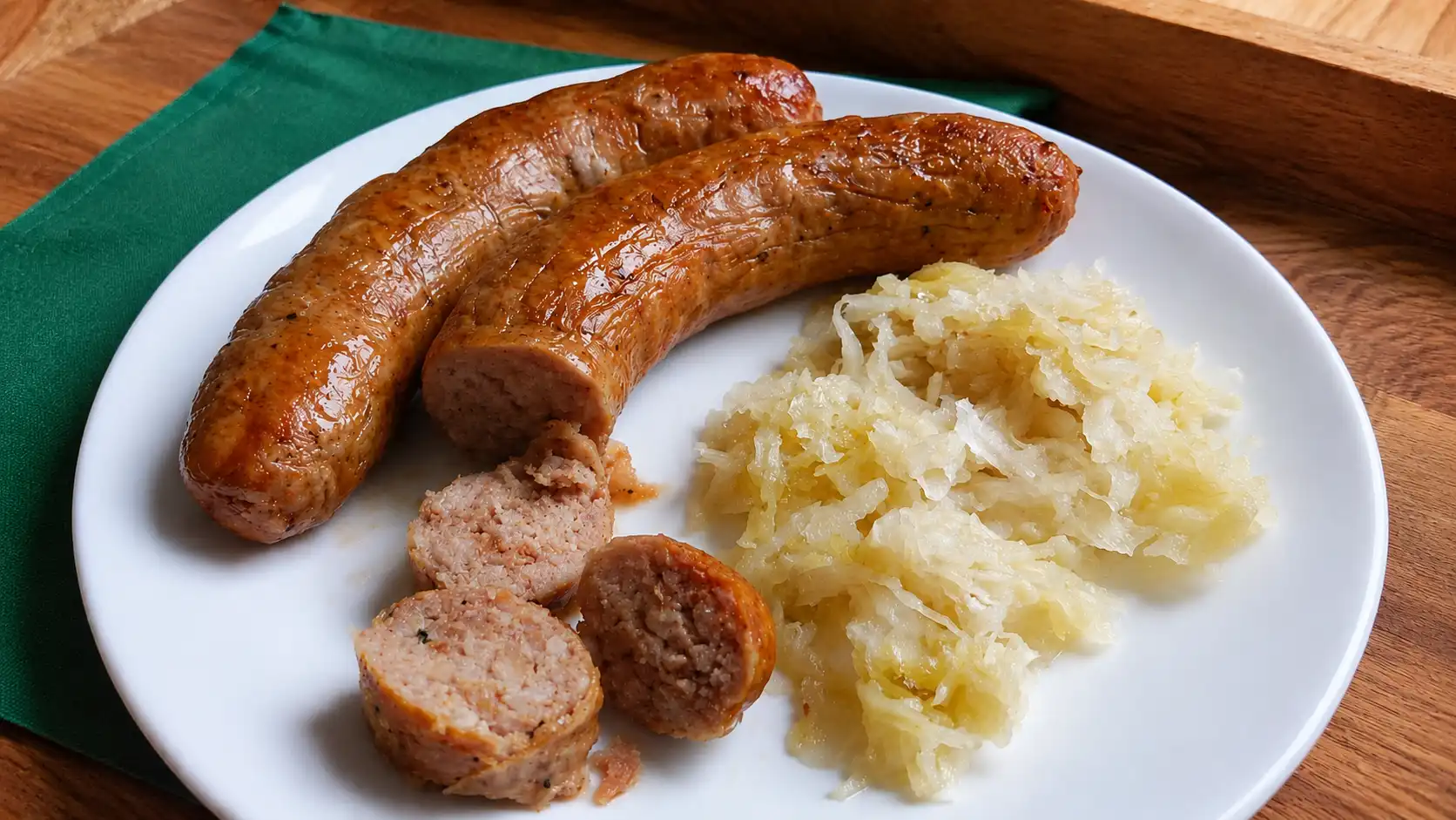 German bratwursts cooked in the air fryer!