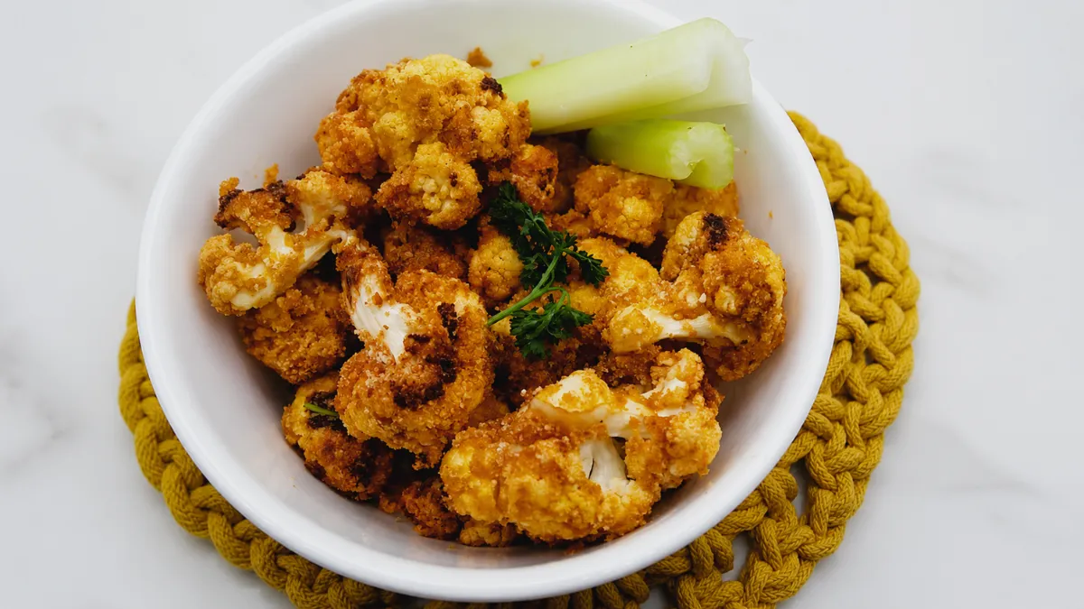 Air Fried Buffalo Cauliflower Bites