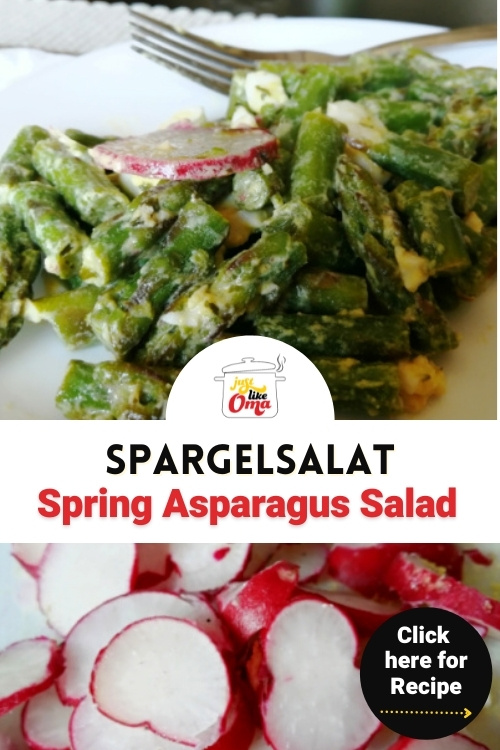 Asparagus salad is a wonderful side dish. German food at its best.