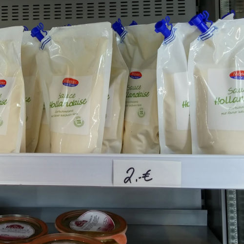 You can buy your prepared Hollandaise sauce right at the farm stores when you buy your asparagus (Spargel) You can buy your prepared Hollandaise sauce right at the farm stores when you buy your asparagus (Spargel)