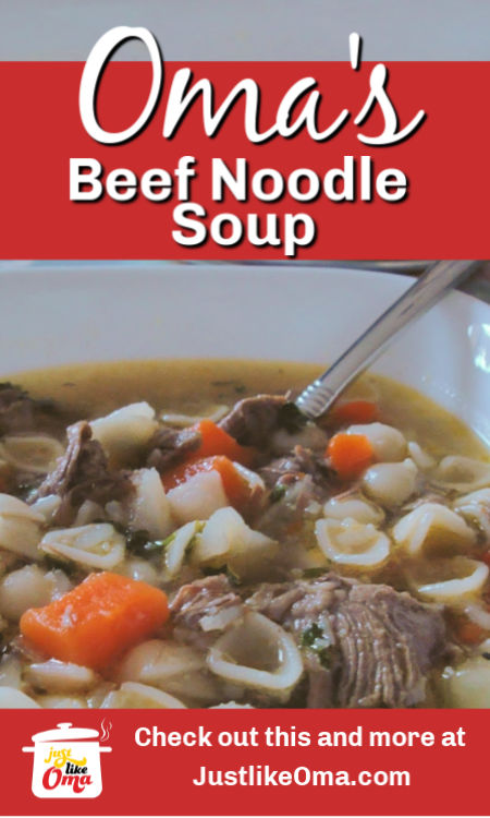 Beef noodle (or pasta) soup is an all-time favorite!