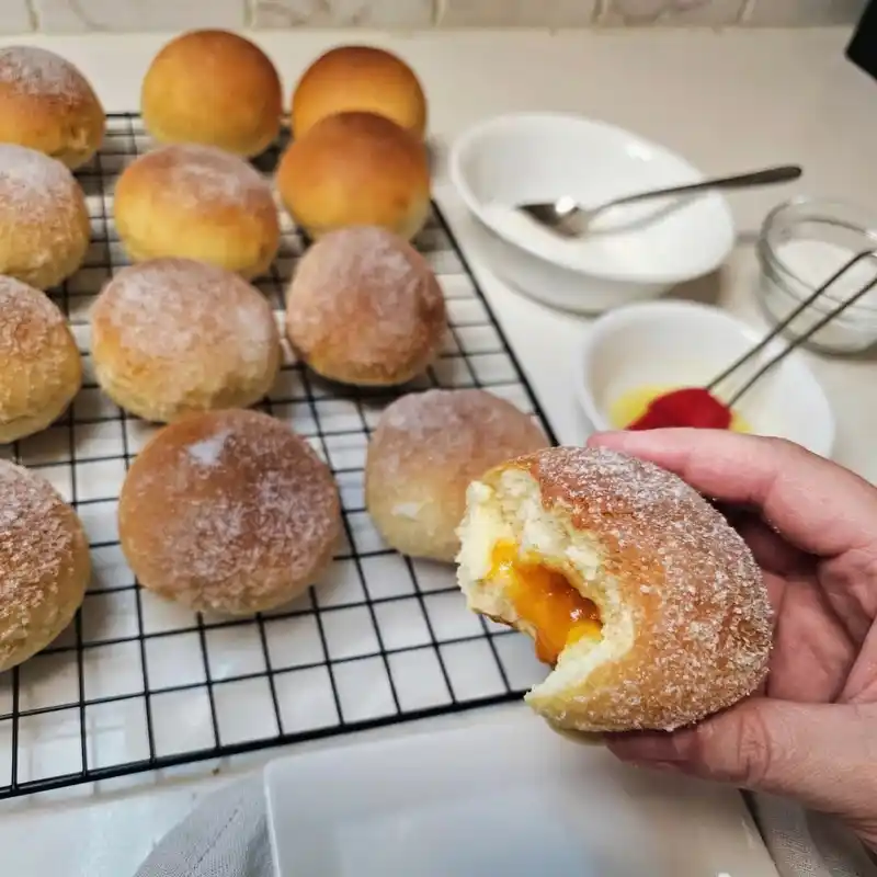 German Donut Recipe: Berliner (Krapfen) Berliner jelly-filled donuts
