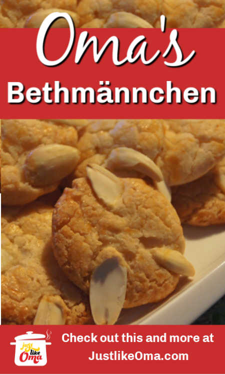 Bethmännchen -- traditional German cookies made with marzipan. Made just like Oma.