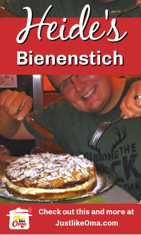 Here's a traditional Bienenstich made with a yeast dough and filled with an unusual Caramel Custard Cream