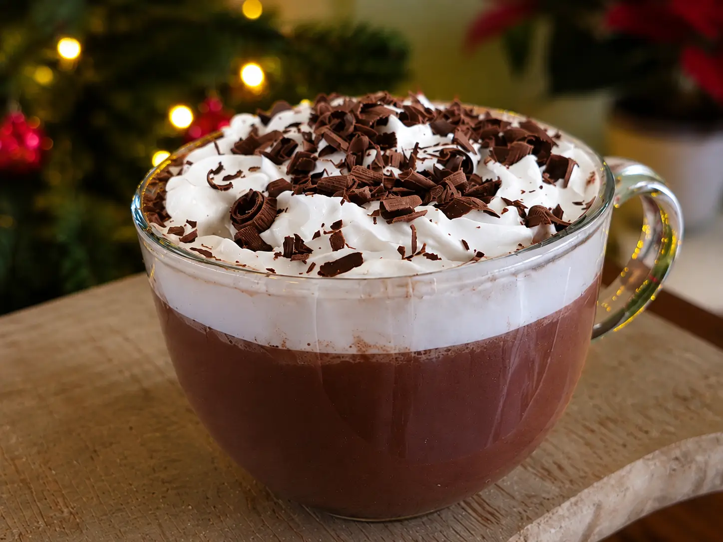 Black forest hot chocolate drink