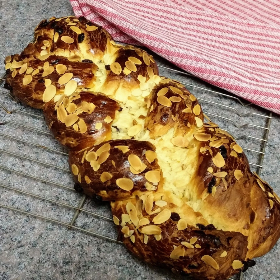 German Braided Bread cooling German Braided Bread cooling