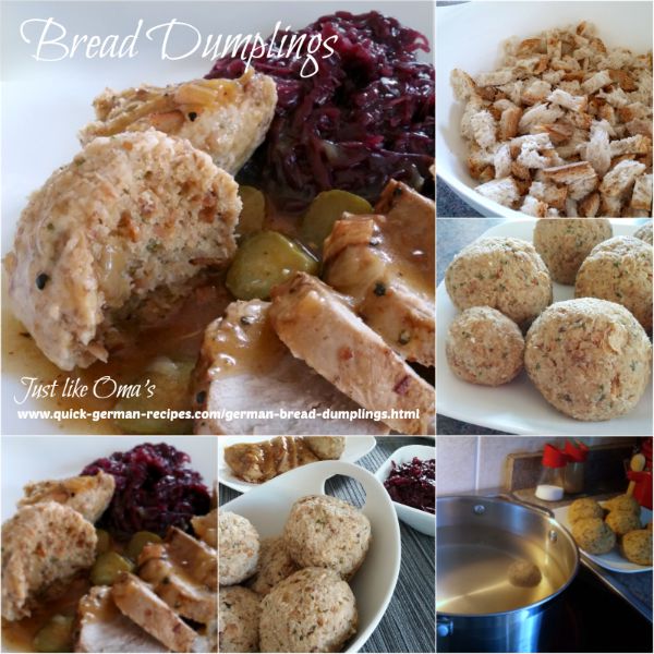 Here we have a few steps shown on how to make these wonderful Bread Dumplings! Here are some steps of how to make Bavarian Bread Dumplings