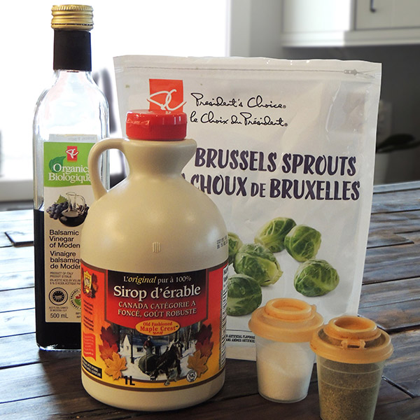 These roasted Brussels sprouts with balsamic vinegar and maple syrup are made with these ingredients. So easy.