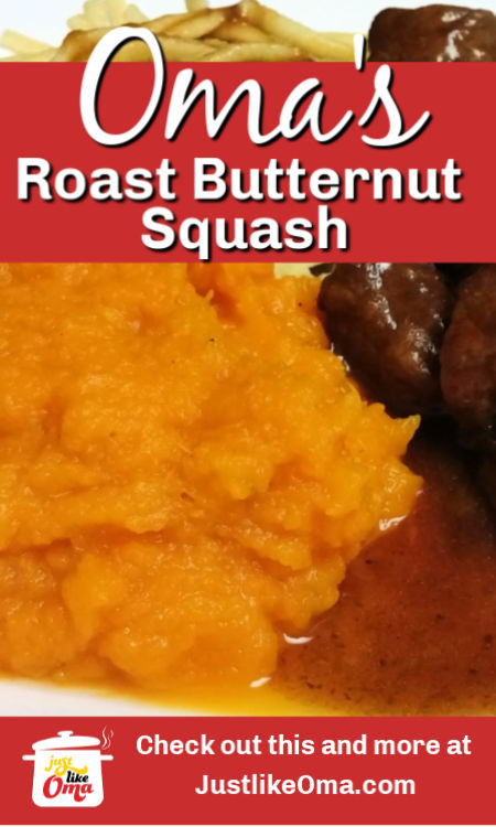 Delicious and healthy, this butternut squash makes a great side dish for almost any meal, including German goulash!