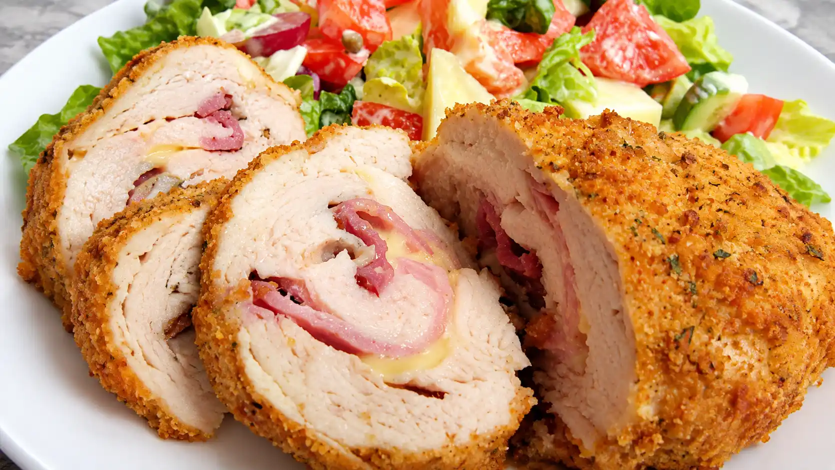 Oma's Chicken Cordon Bleu Recipe ~ Hähnchenrouladen
