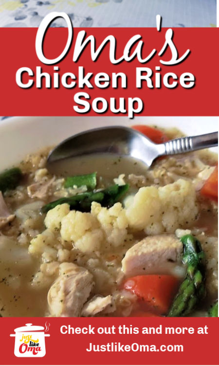 Make this easy traditional chicken rice soup made just like Oma! Make this easy traditional chicken rice soup made just like Oma!