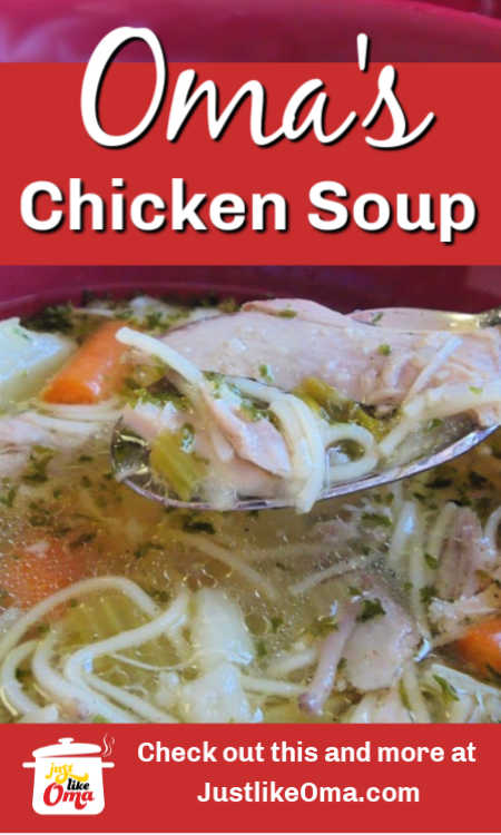 Make Oma's Chicken Vegetable Soup when you're wanting some traditional German food. Wunderbar!