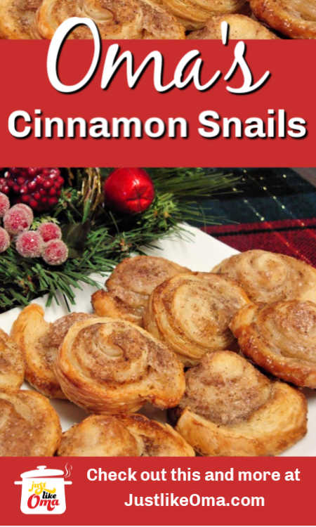 Oma's cinnamon snails are such a fun Christmas baking idea.